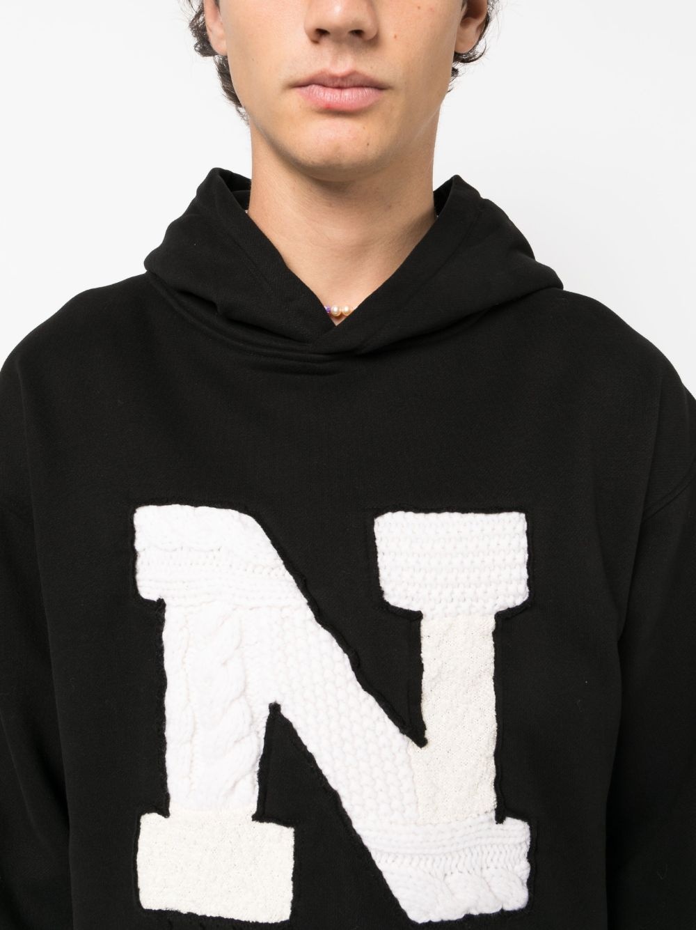 logo-patch patchwork-detail hoodie - 5