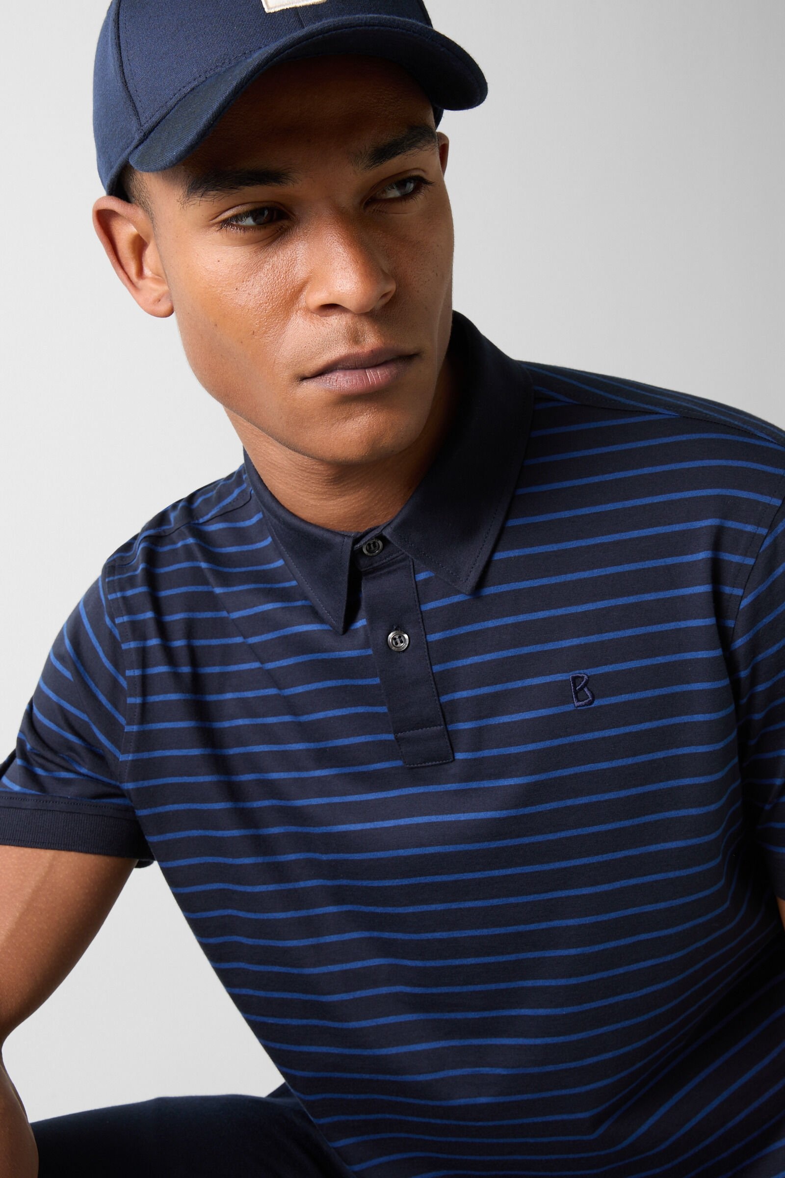 Duncan polo shirt in Navy blue/Royal blue - 4