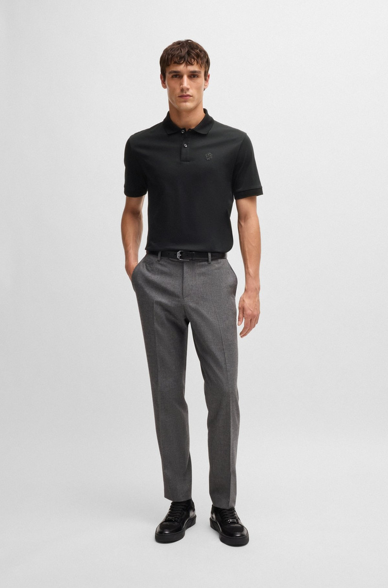 BOSS MERCERIZED-COTTON POLO SHIRT WITH DOUBLE B MONOGRAM outlook