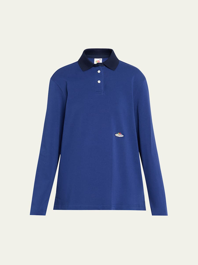 x Fruit Of The Loom Long-Sleeve Polo Shirt 1