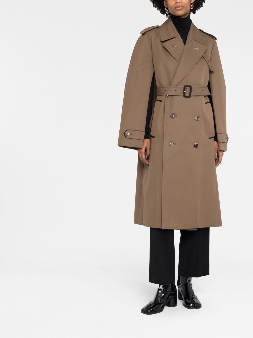 double-breasted trench coat - 2
