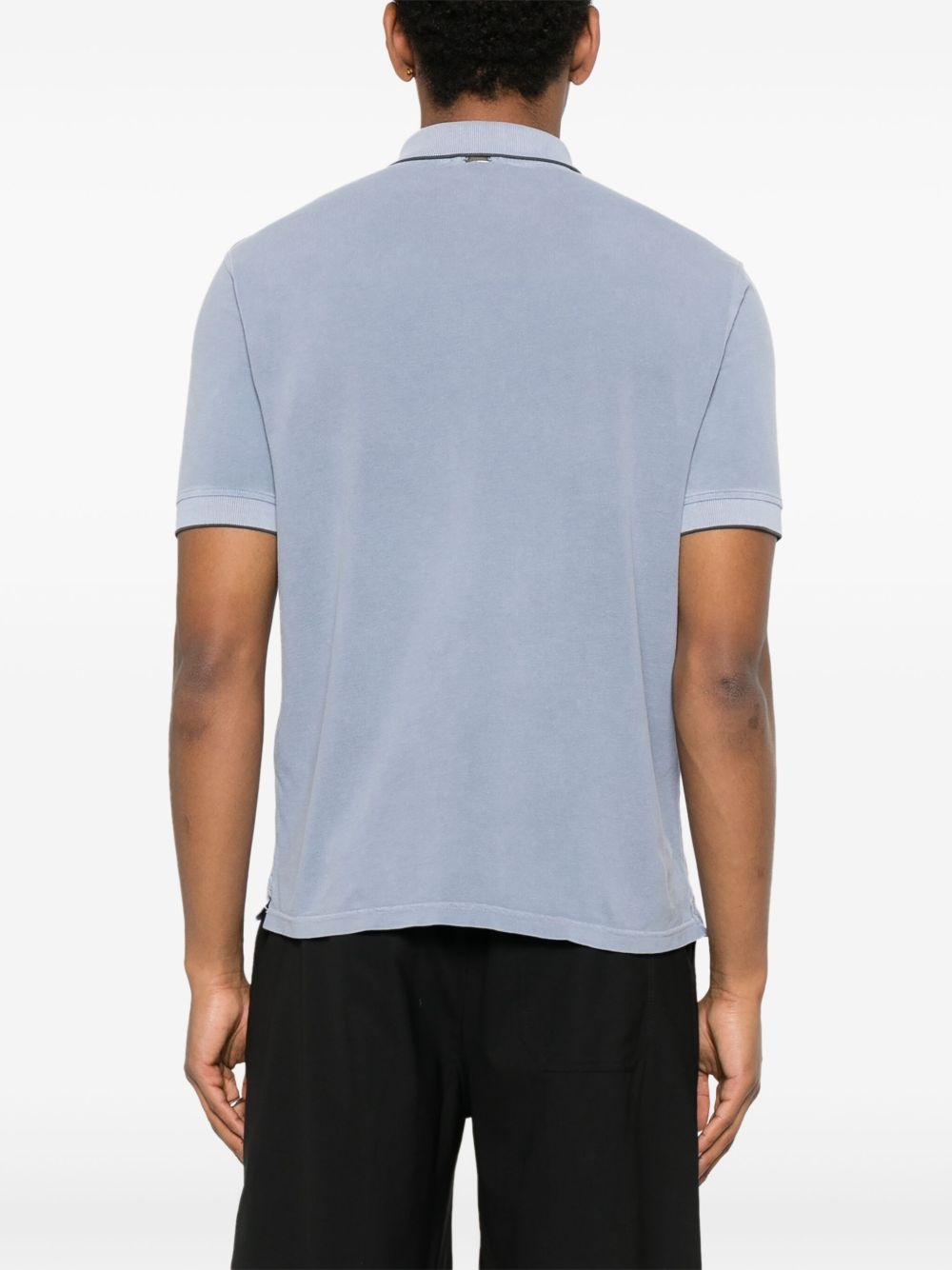 logo-embroidered polo shirt - 3