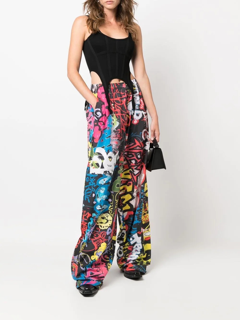 graffiti-print trousers - 3