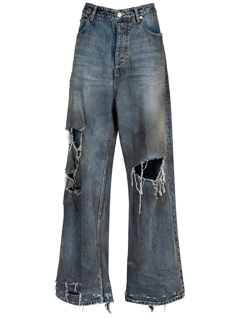 Japanese denim wide leg jeans - 1