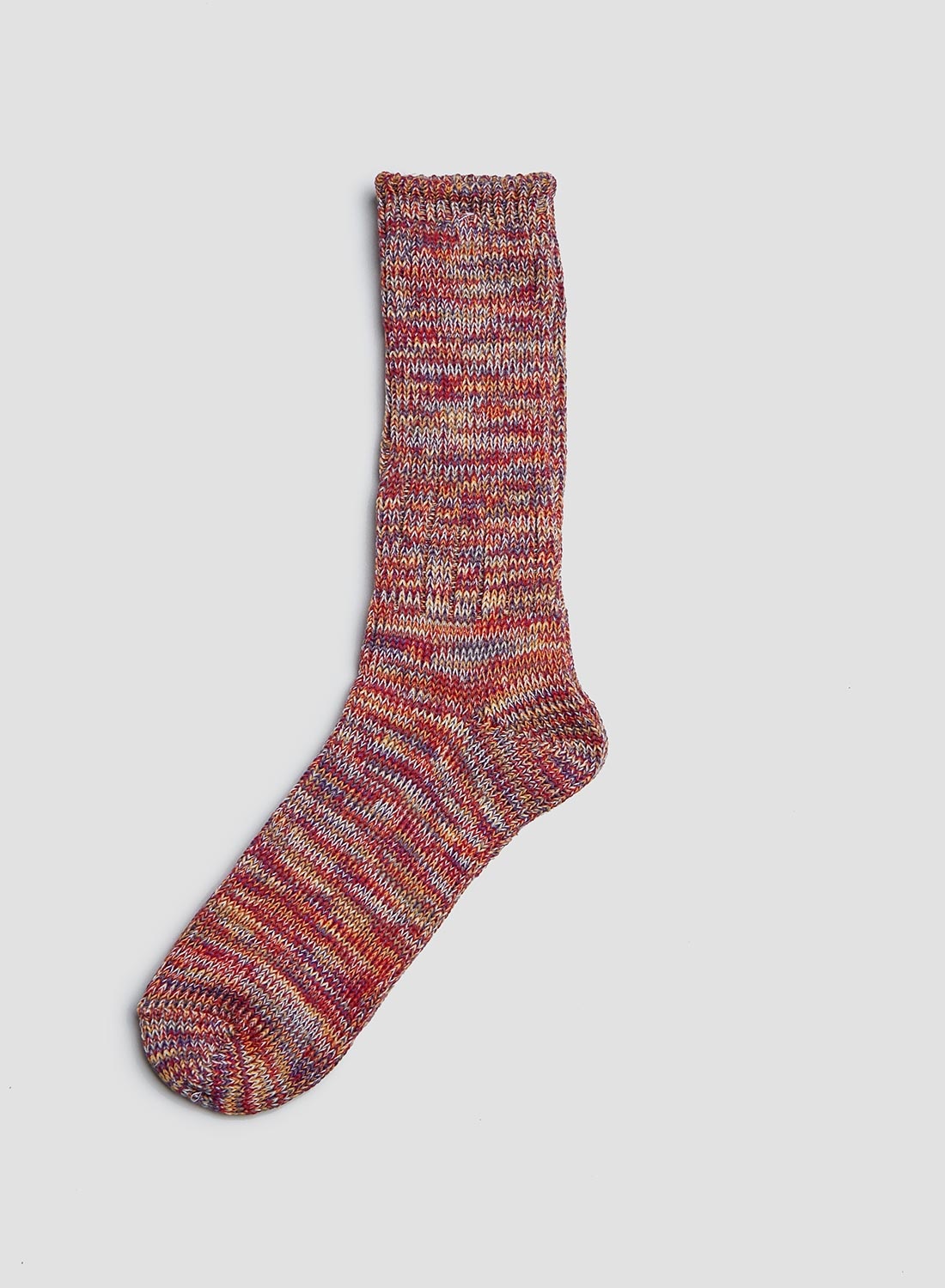 Anonymous Ism 5 Colour Mix Crew Sock in Red - 2