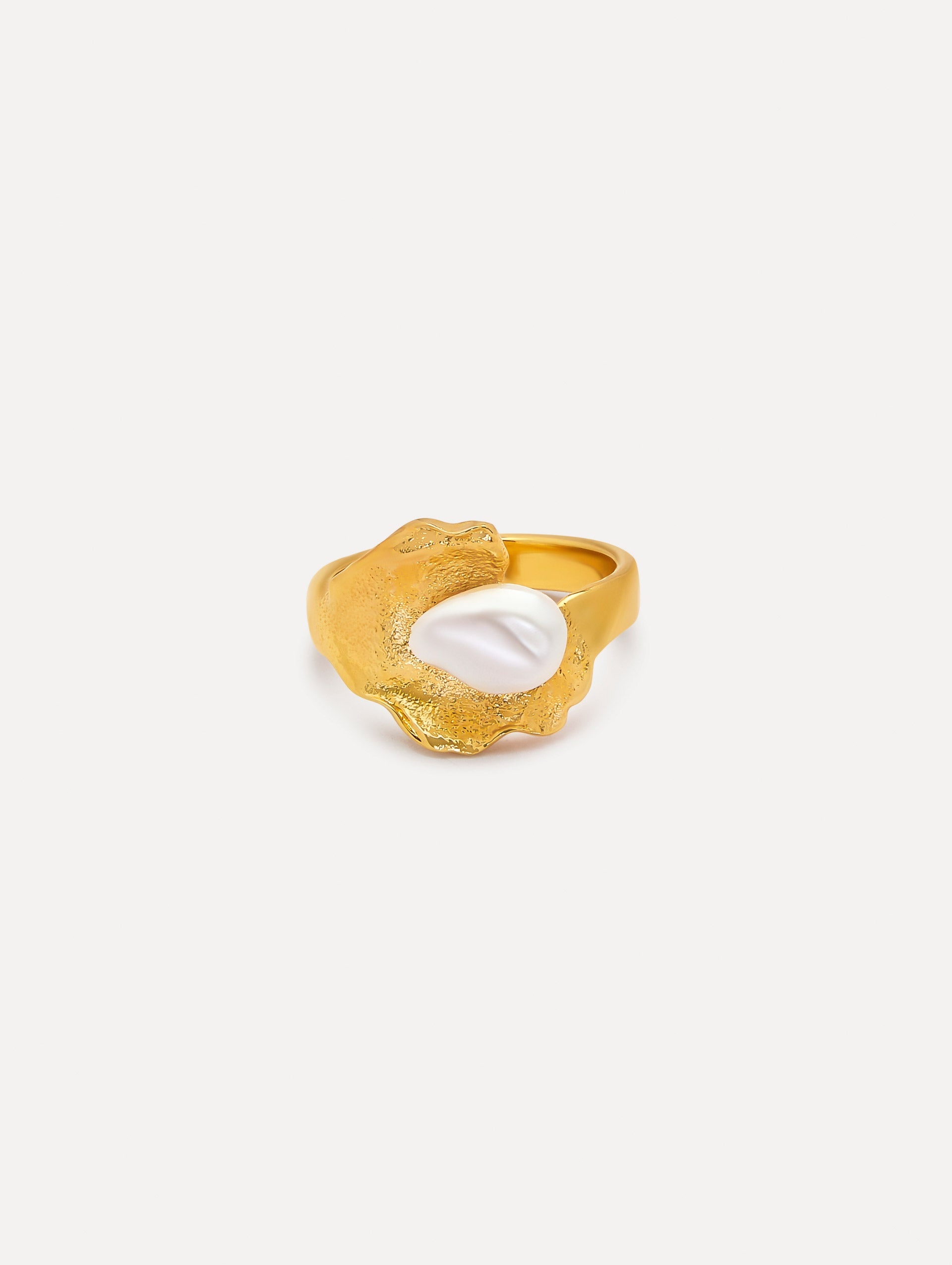 PEARL LILY PAD RING - 2