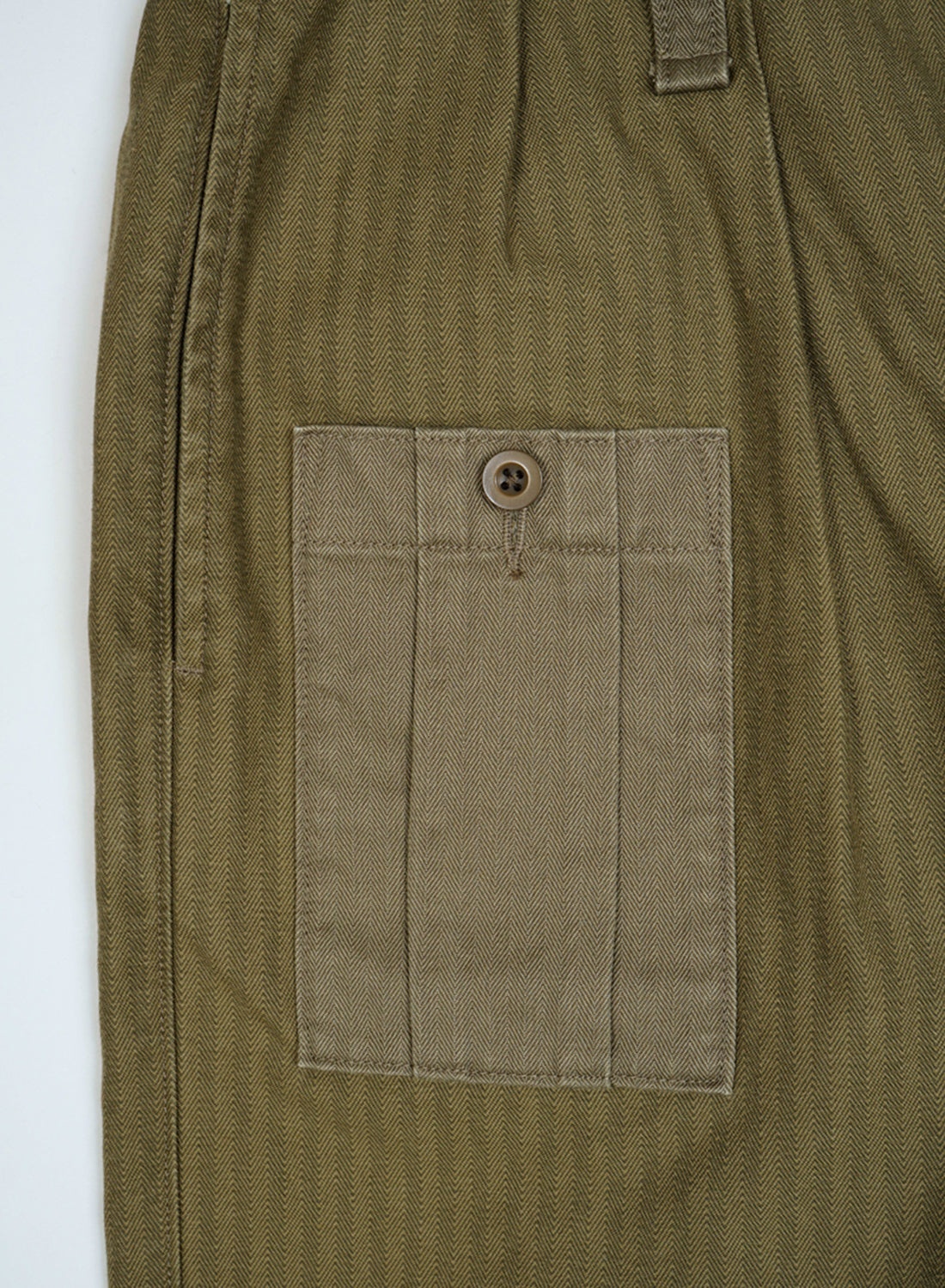 British Army Pant Nano Pigment Herringbone Twill in Green - 6