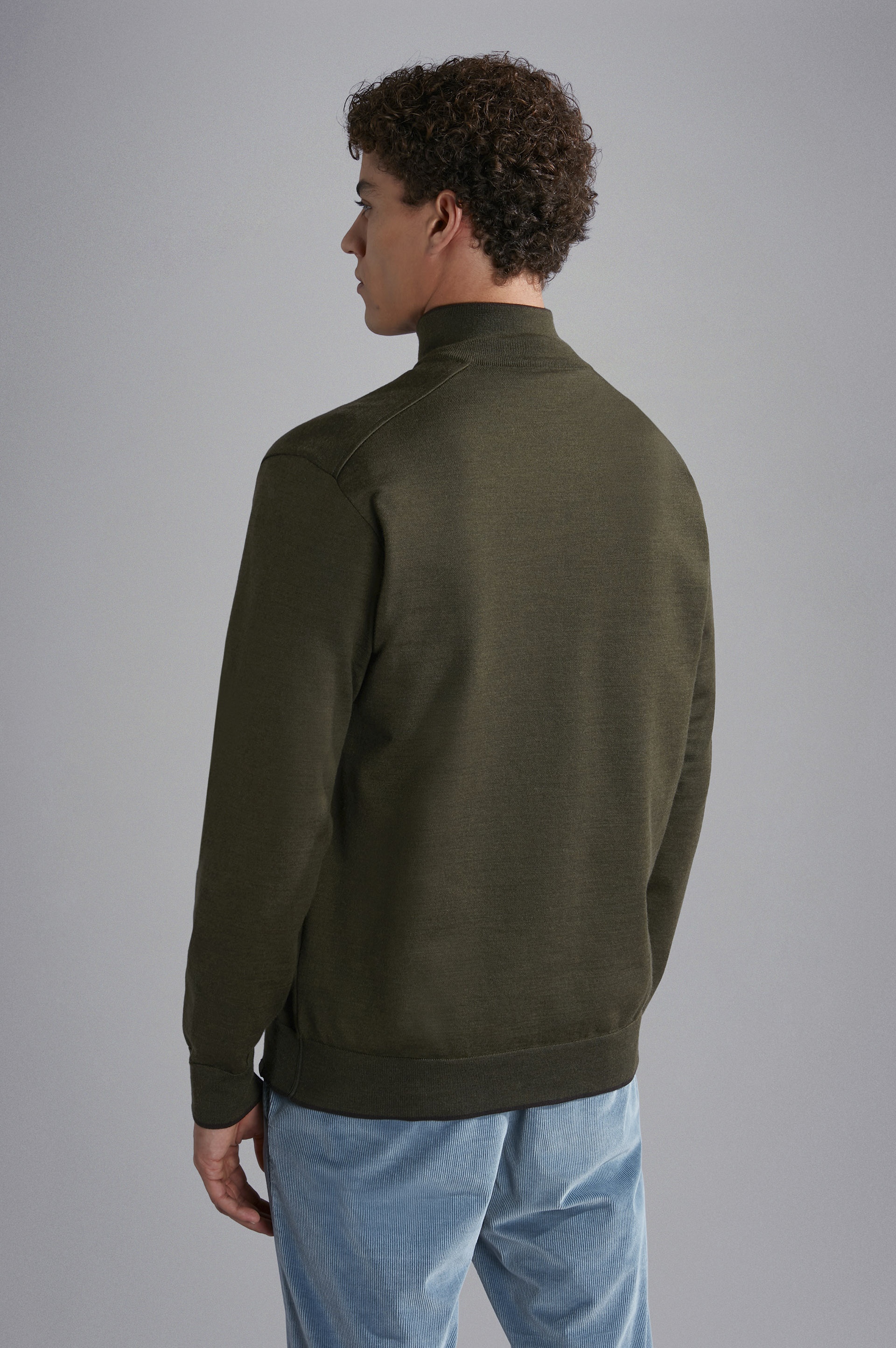 SUMMER WOOL SWEATER WITH ALCANTARA® DETAILS - 3