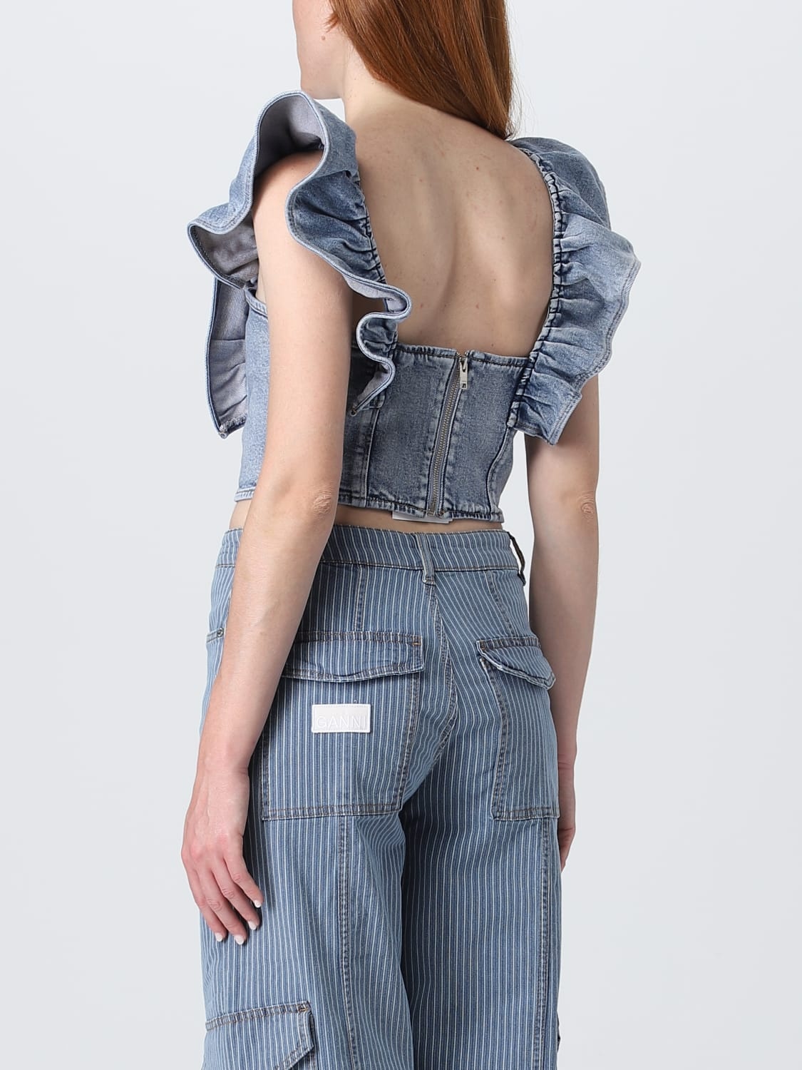 Ganni top in denim - 3