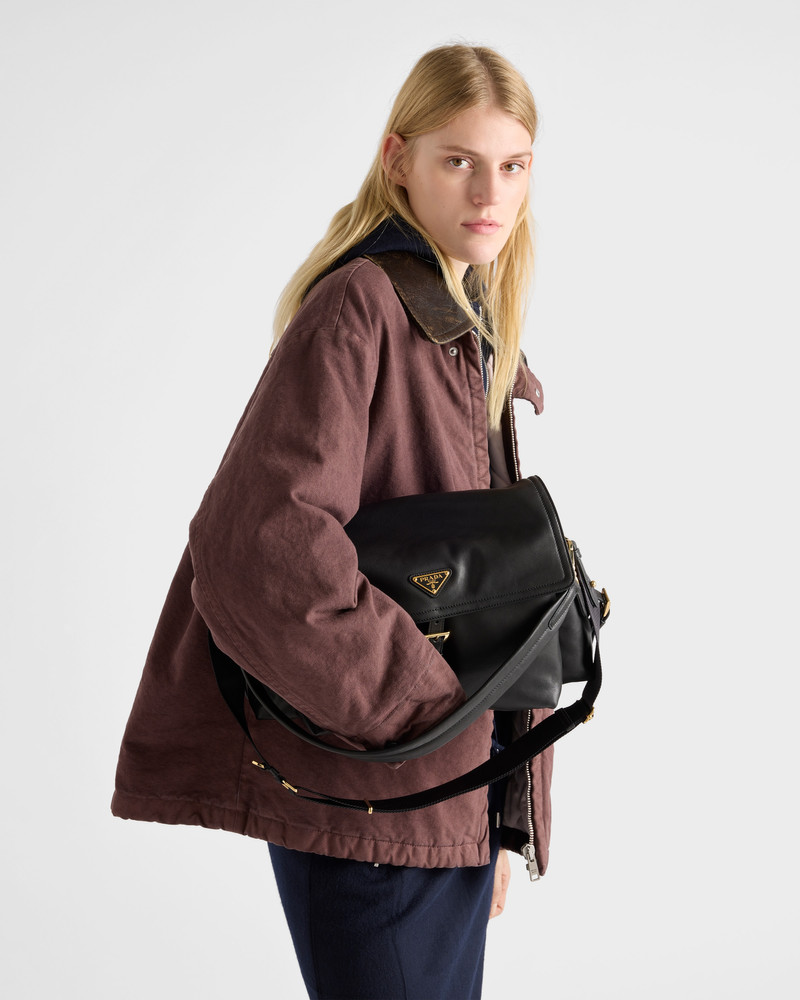 Prada Explore large nappa leather shoulder bag with flap 9