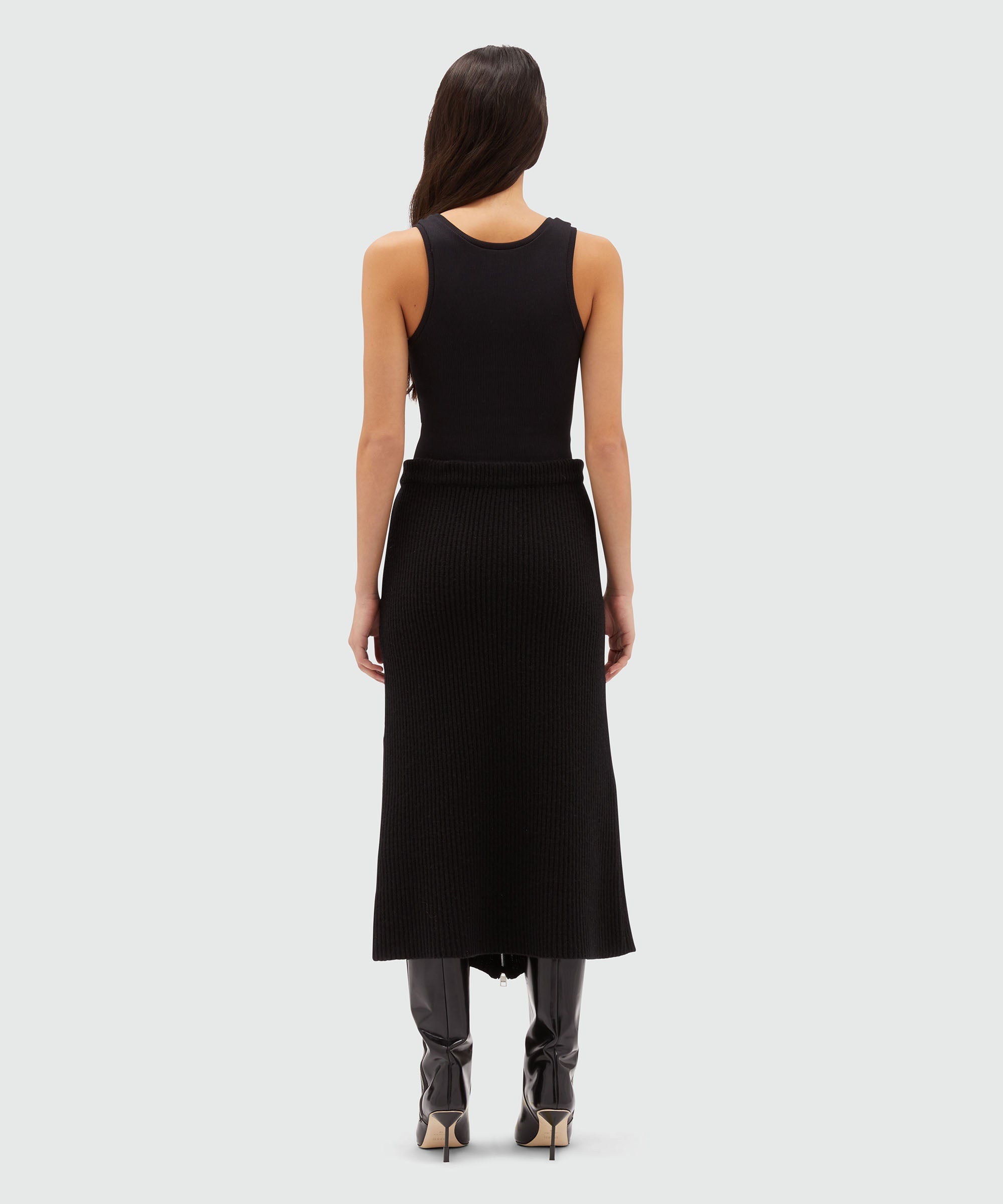 Ribbed knit pencil skirt - 3