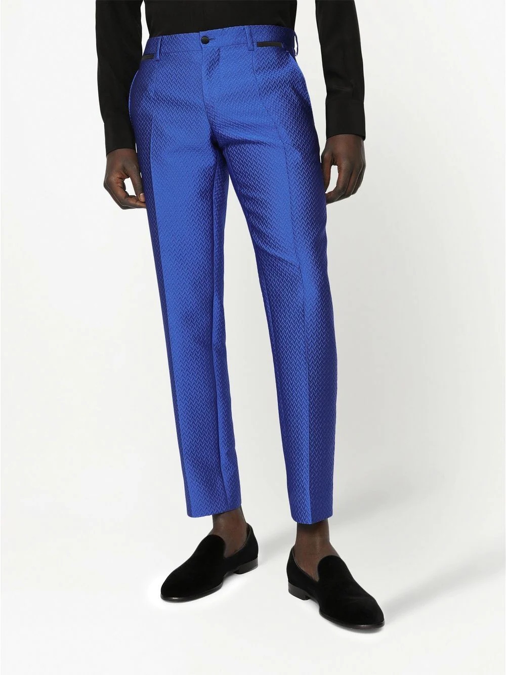 zig-zag jacquard tailored trousers - 3