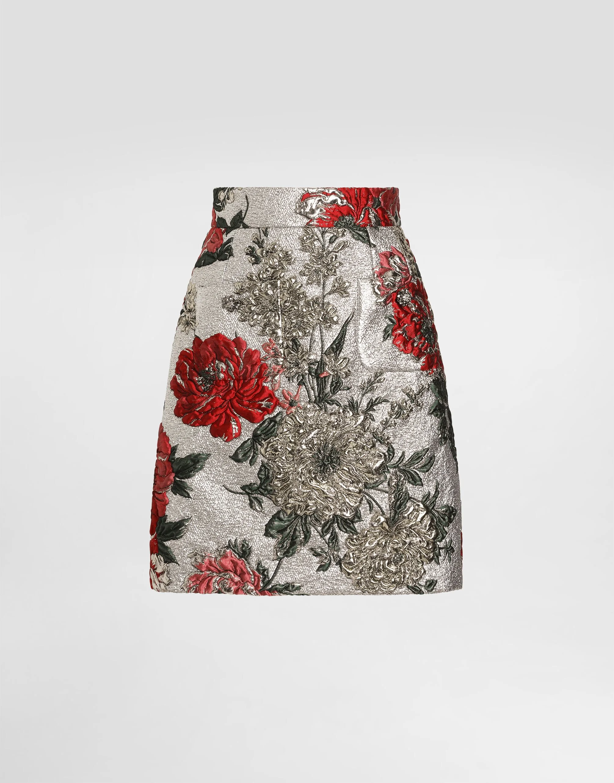 Floral jacquard mini skirt - 1