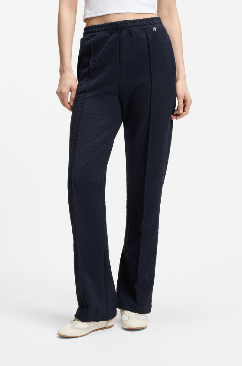 STRAIGHT-FIT TRACK PANTS IN DIAMOND JACQUARD 2