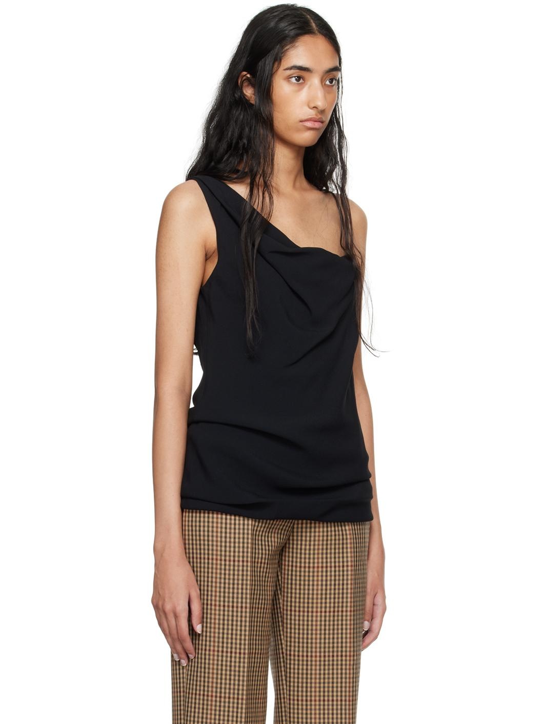 Black Draped Top - 2