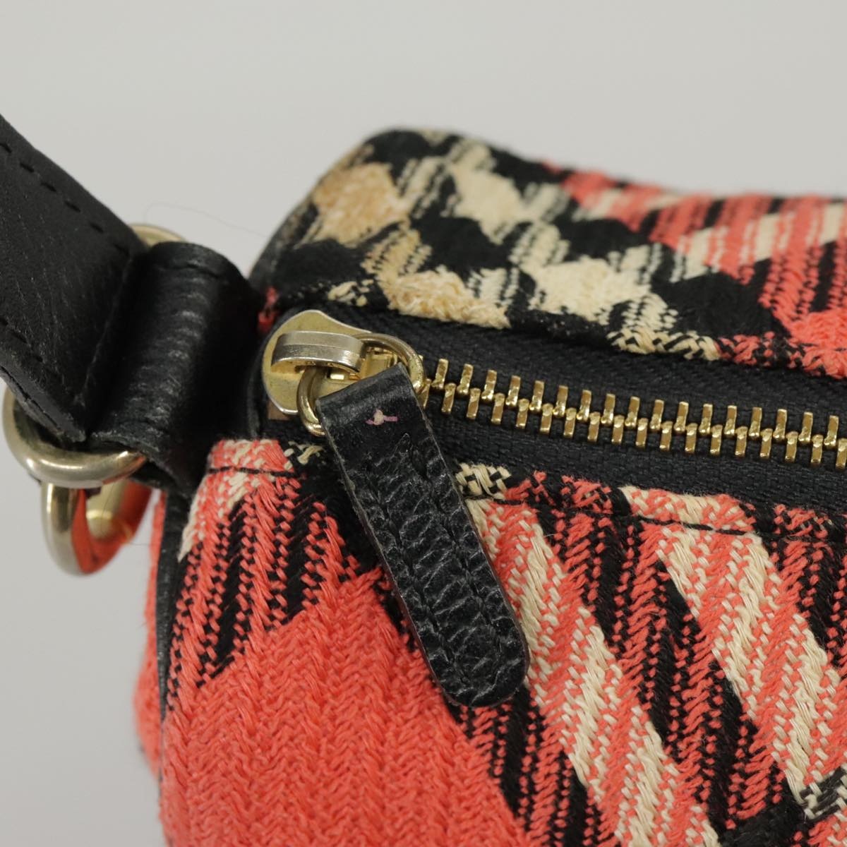 Burberry Nova Check Blue Label Hand Bag Canvas Red - 16