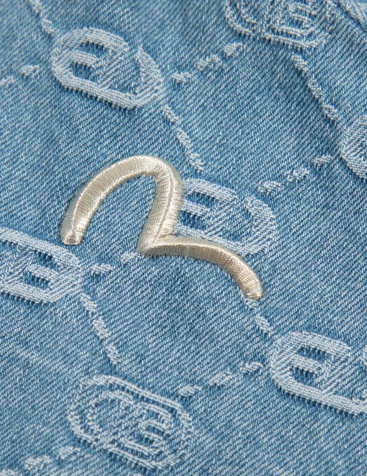 ALLOVER LOGO JACQUARD FASHION FIT DENIM DRESS - 7