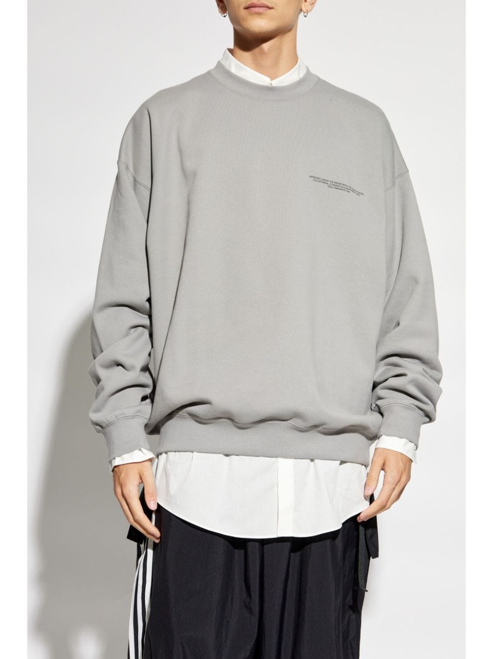 logo-printed crew neck sweatshirt - 5