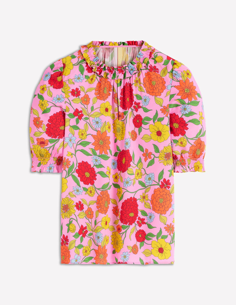 Ria Short Sleeve Top-Rose Bloom, Dahlia Trial 1
