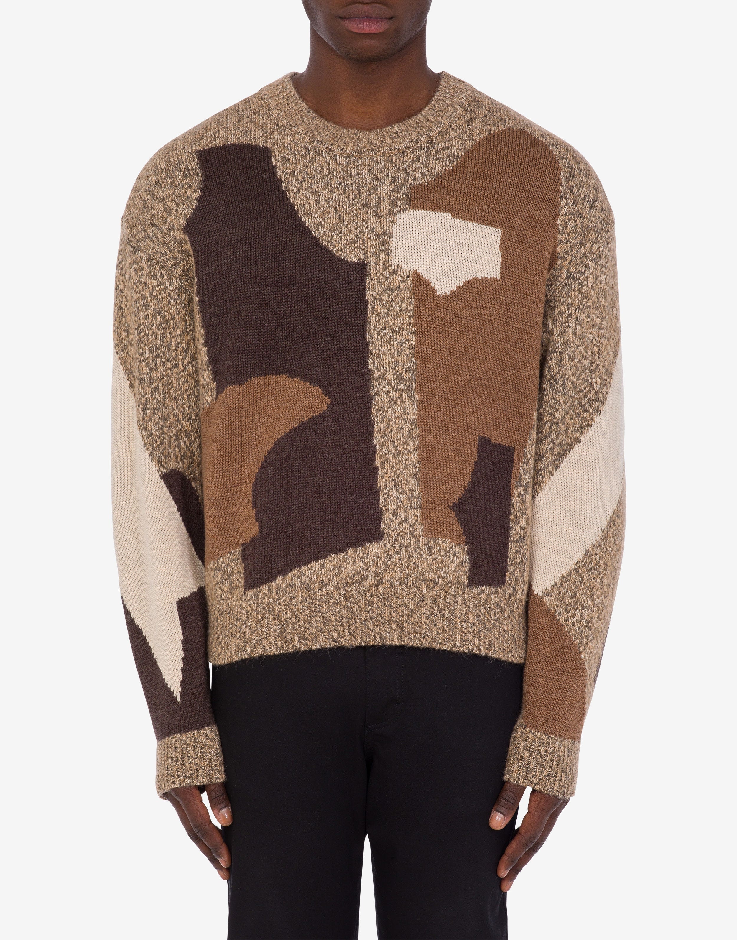 PATCHWORK ALPACA AND COTTON JUMPER - 2
