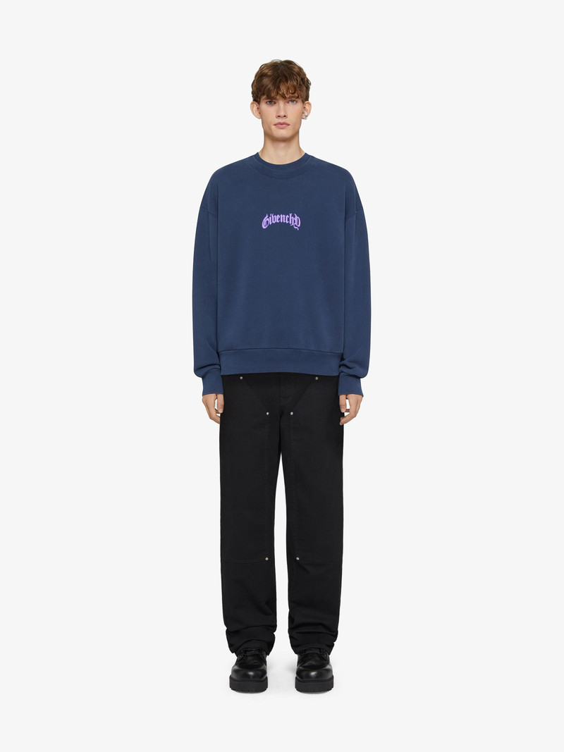 Givenchy BOXY FIT SWEATSHIRT IN FLEECE WITH REFLECTIVE ARTWORK outlook