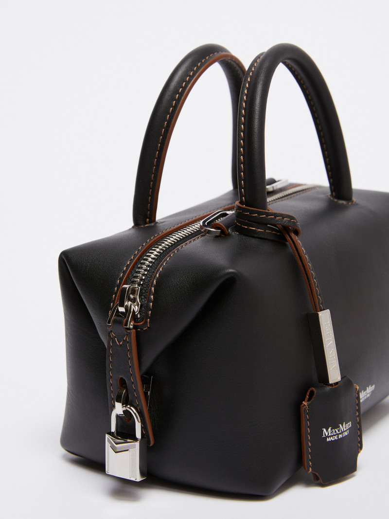 HOLDALLS Small shiny leather satchel bag 6