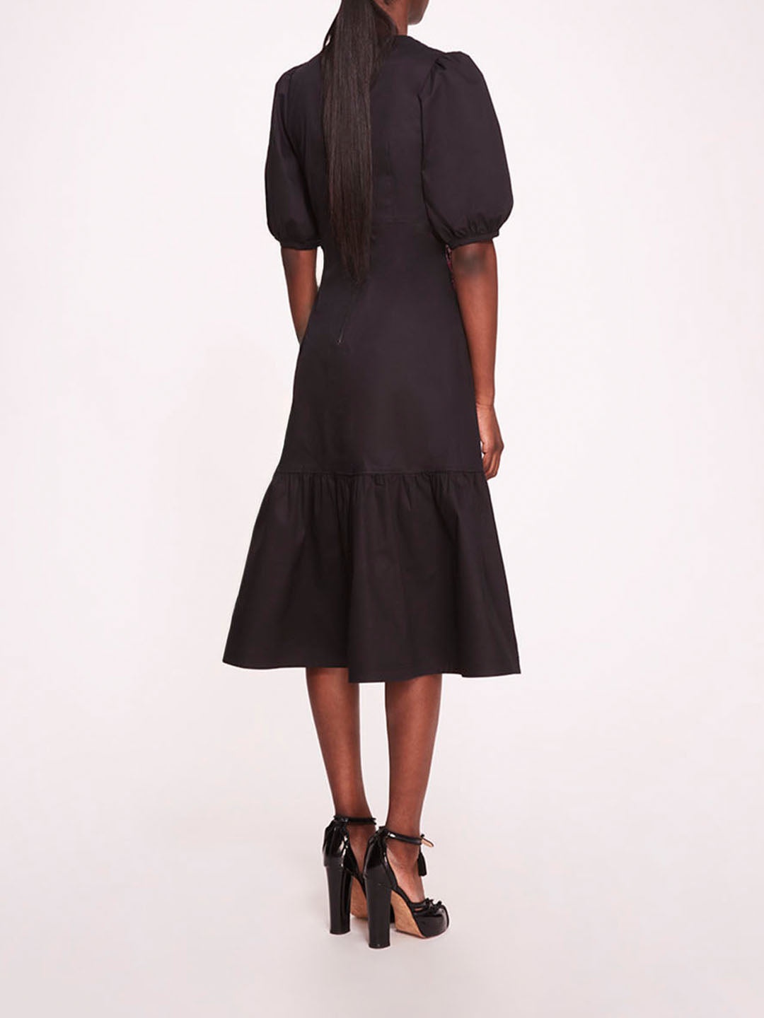 COTTON TWILL MIDI DRESS - 2