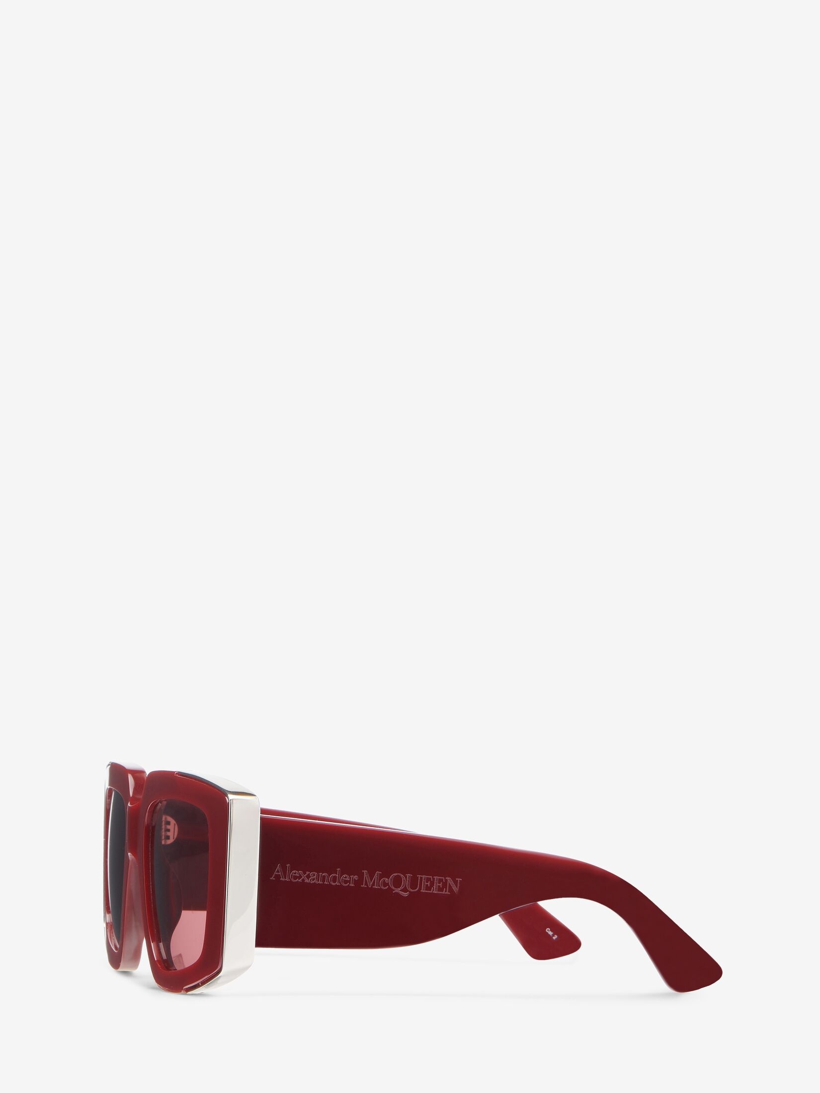 Women's The Grip Geometrical Sunglasses in Burgundy - 3