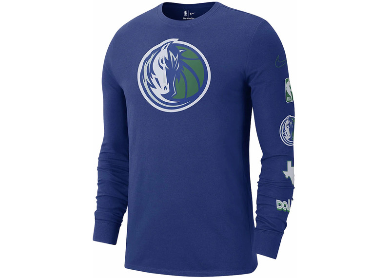 Nike NBA Dallas Mavericks City Edition L/S T-shirt Blue 1