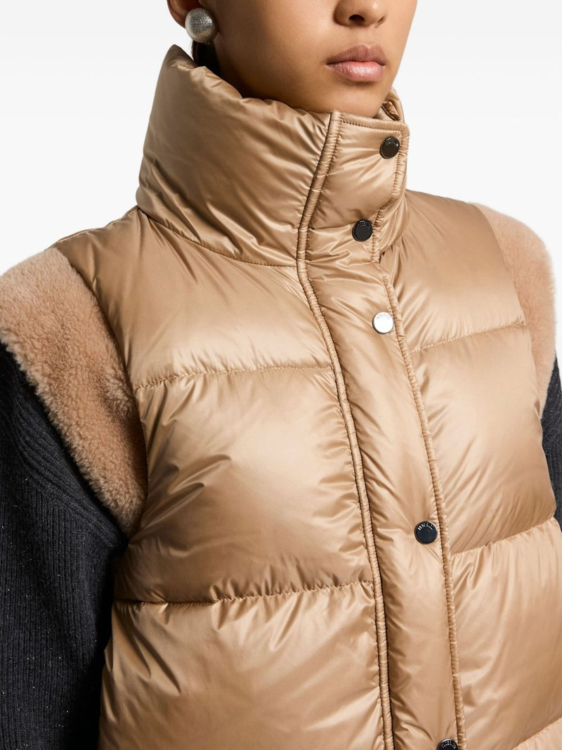 quilted shearling-trimmed gilet 5