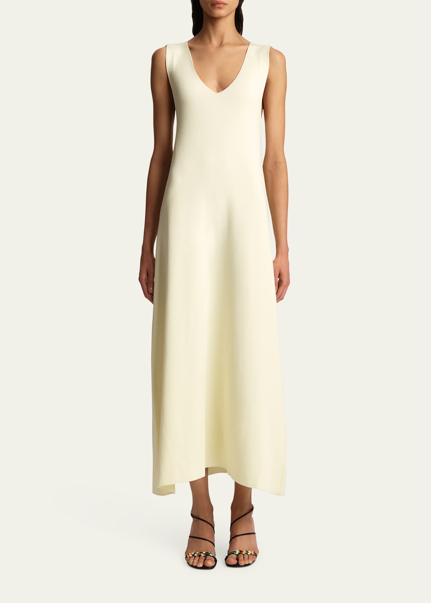 Keran Long V-Neck Dress - 2