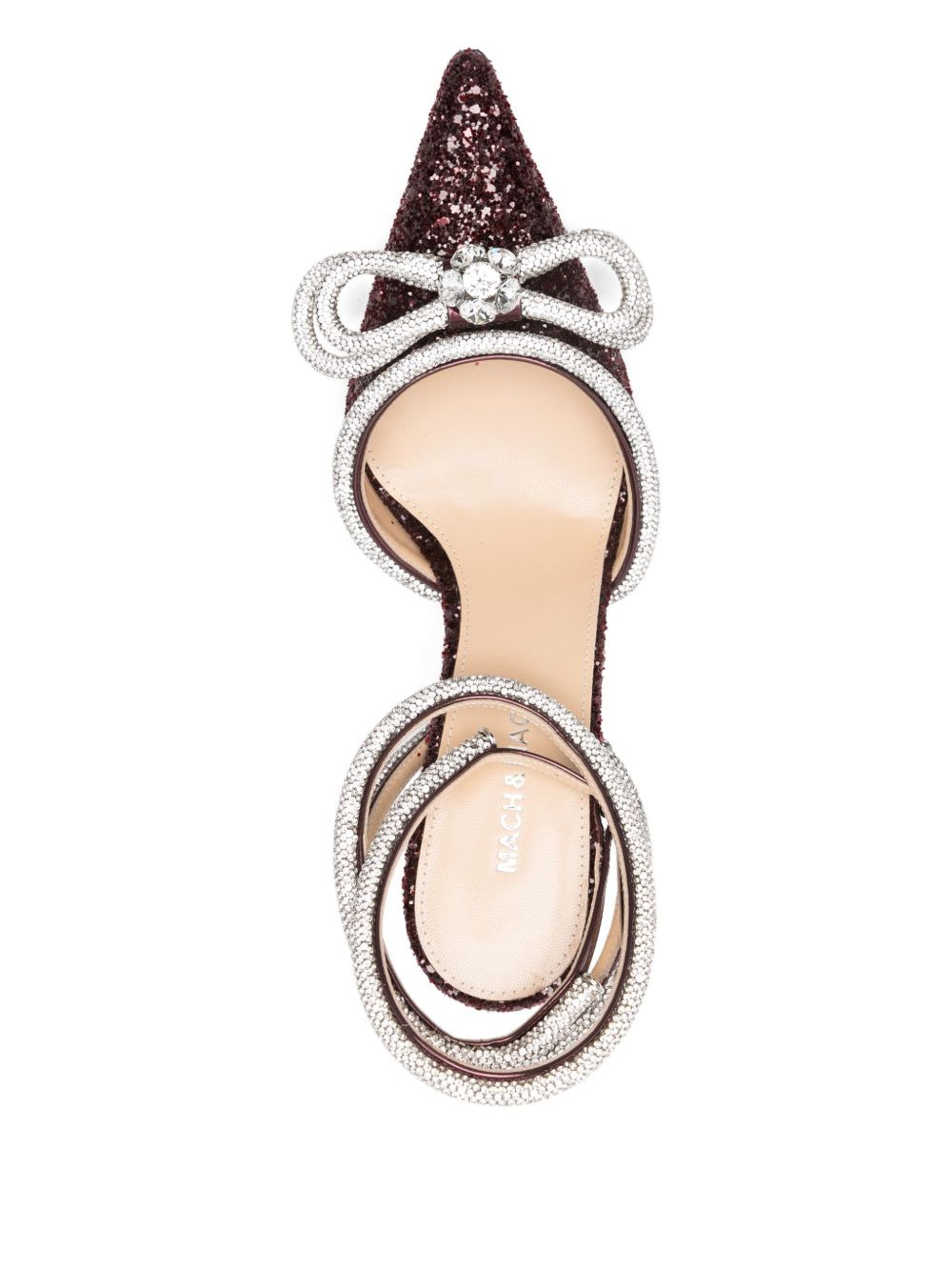 crystal-embellished bow pumps - 4