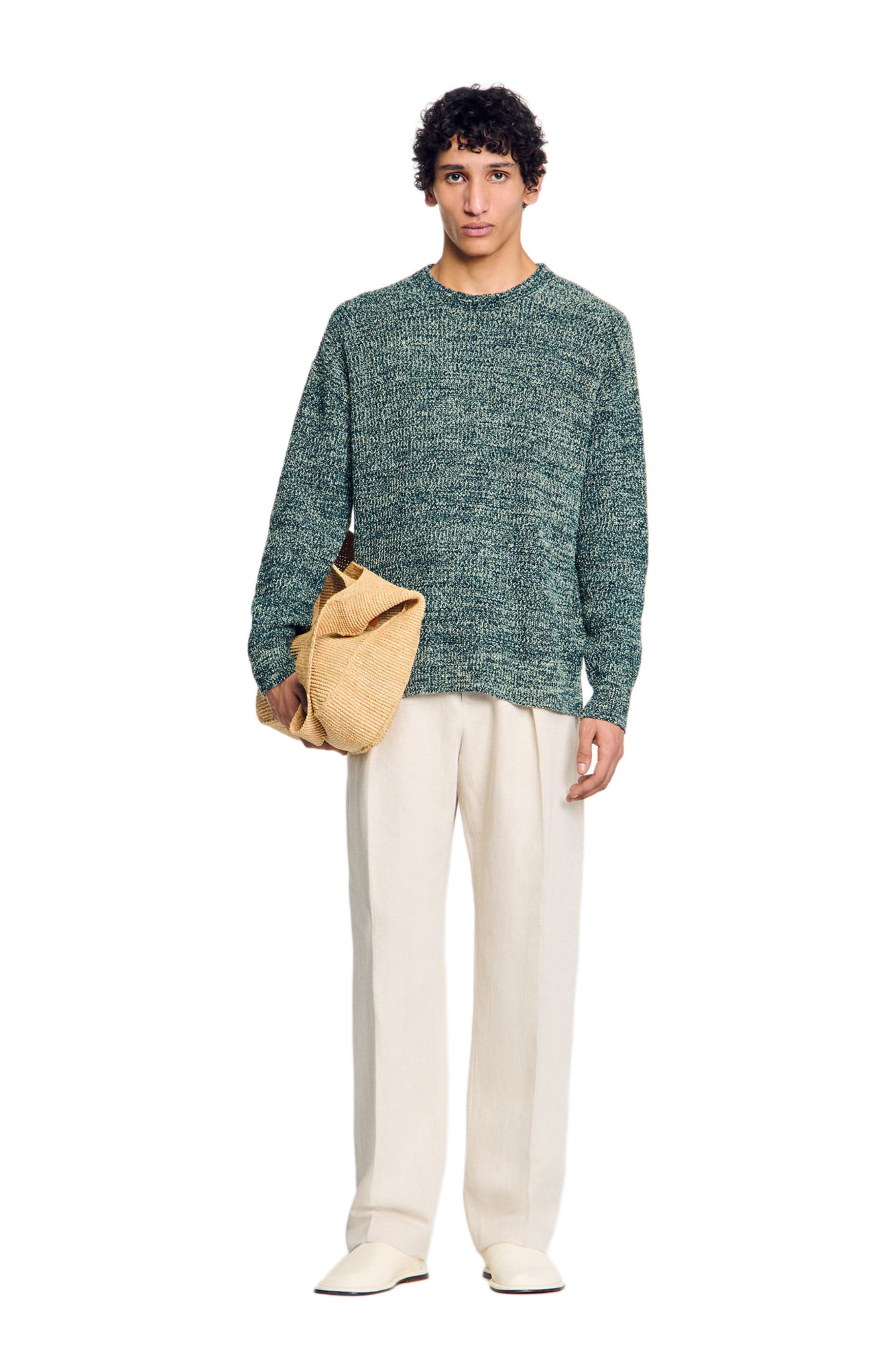 SANDRO Chenille sweater in Super Green at Nordstrom - 6