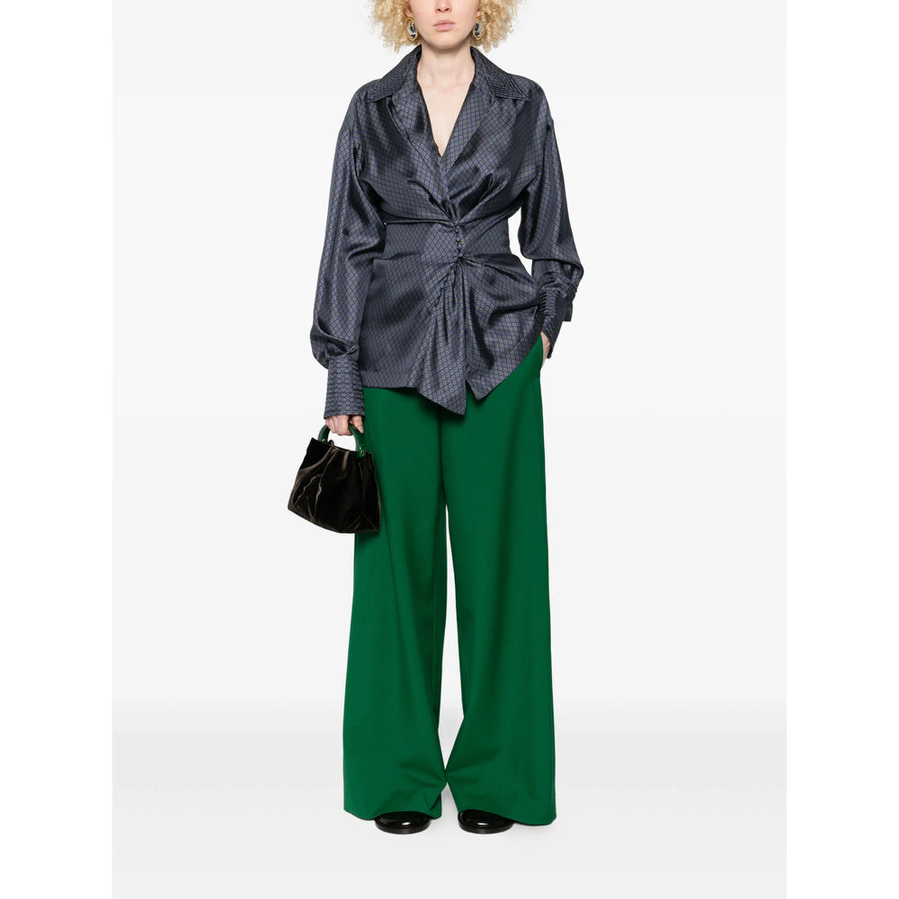 Dries Van Noten Green Trousers - Palazzo Pants Women - 2