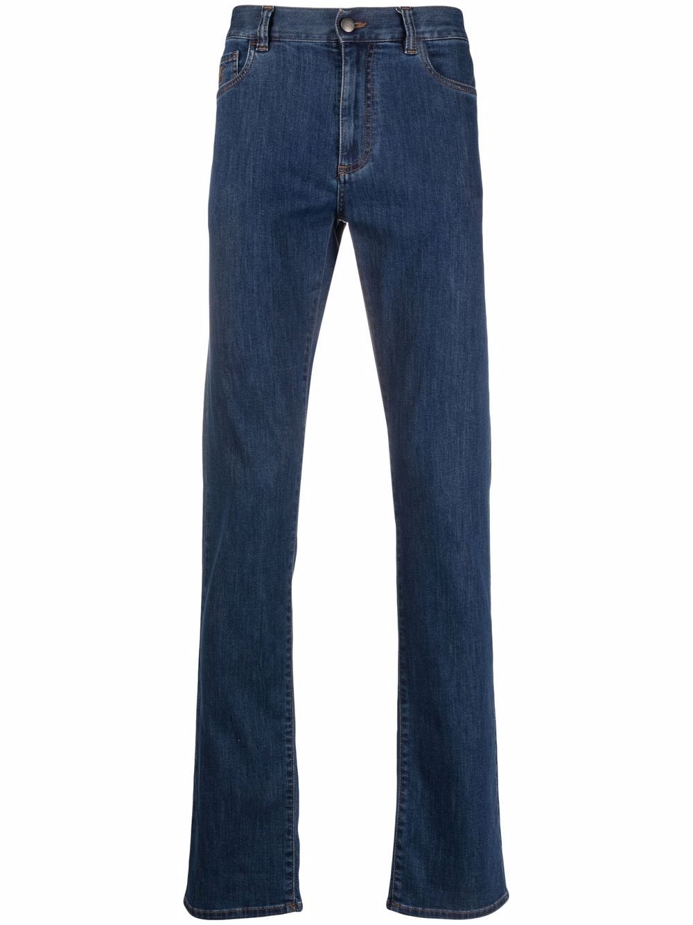 mid-rise slim fit jeans - 1