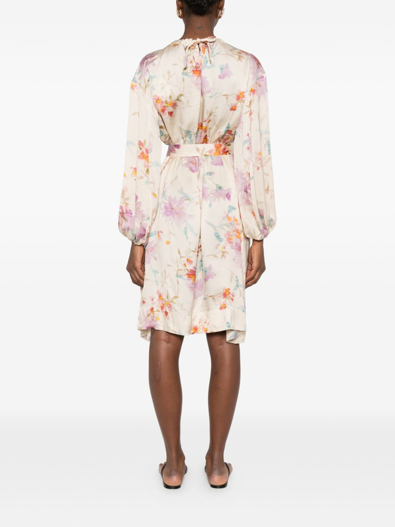 floral-pattern tie-waist mini dress 4