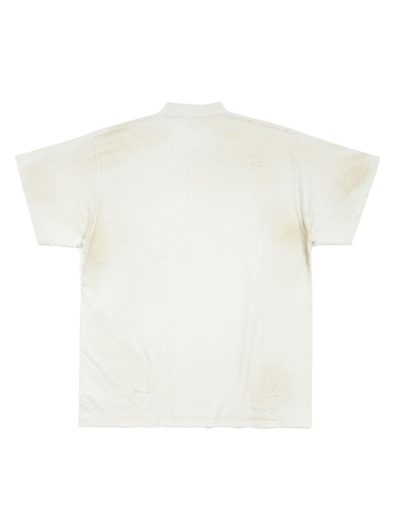 BALENCIAGA Skater logo-appliqué cotton T-shirt outlook