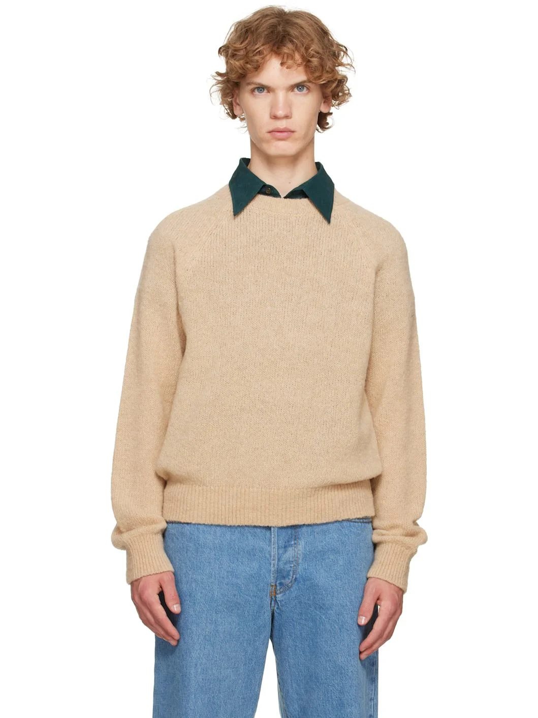 Beige Alpaca Sweater - 1