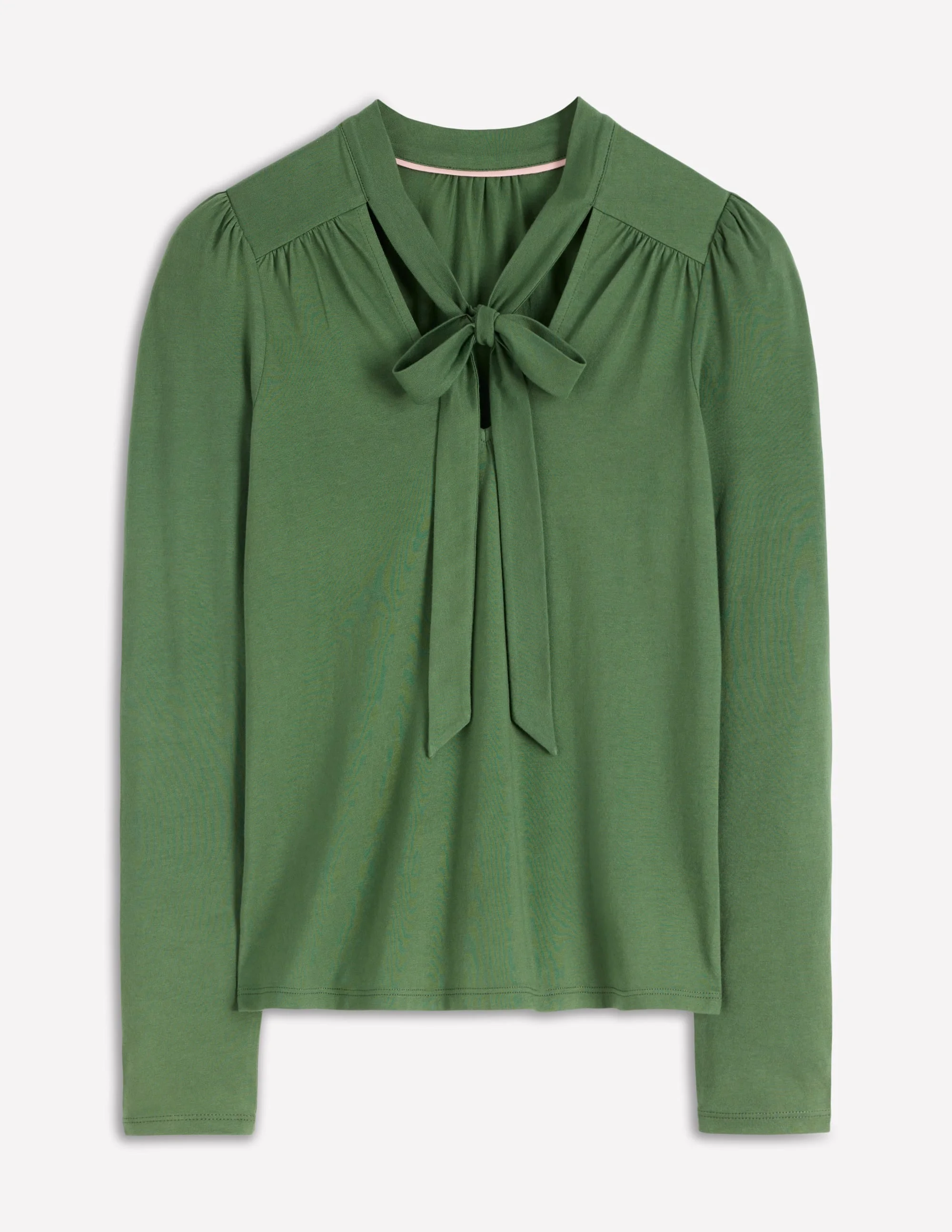 Tie Neck Supersoft Top-Hunter Green - 1