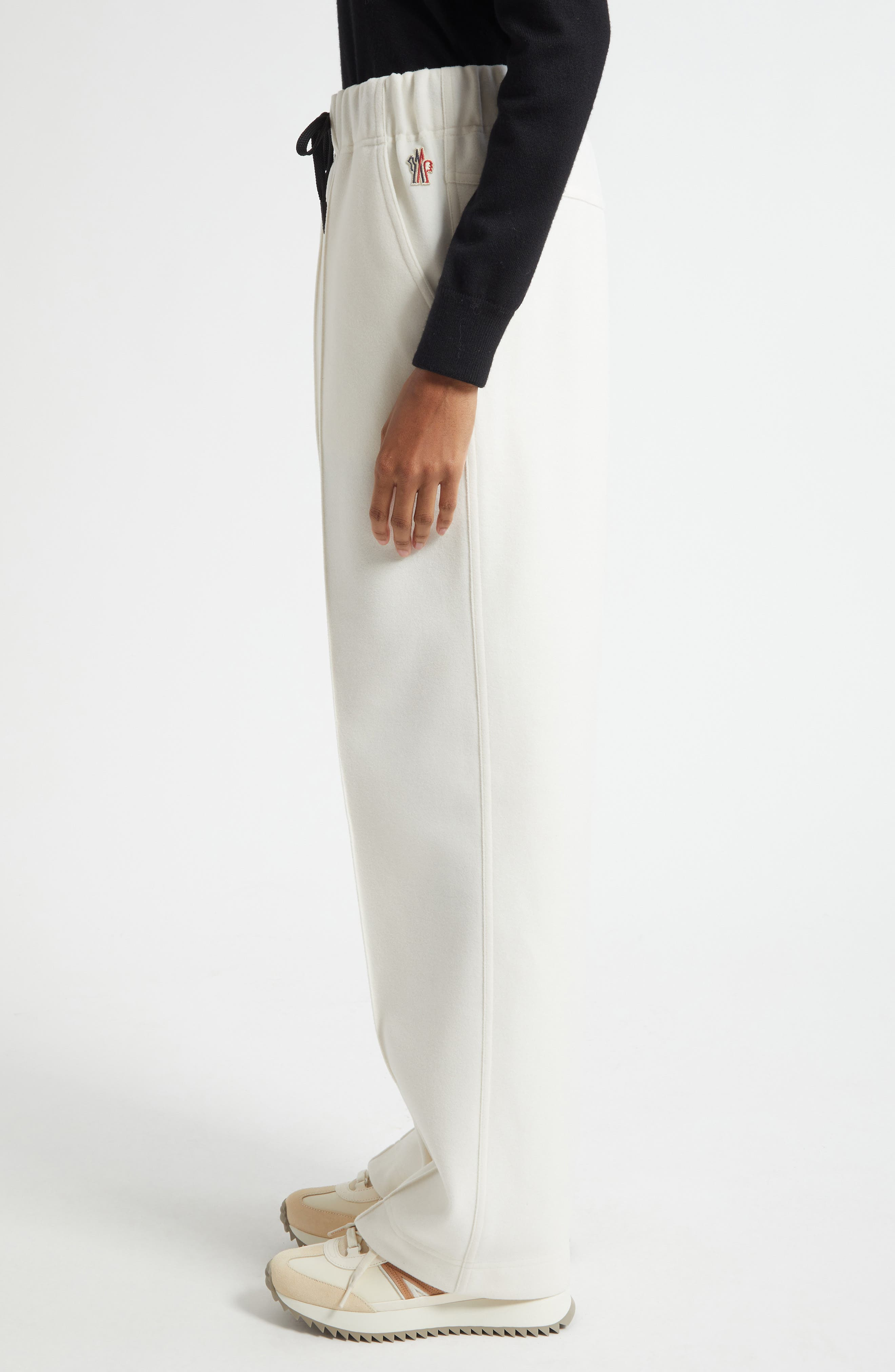 Moncler Grenoble Pintuck Track Pants in White at Nordstrom - 4