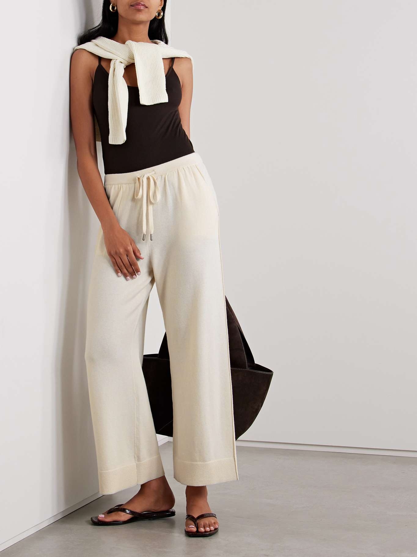 Celine cotton and cashmere-blend wide-leg pants - 2