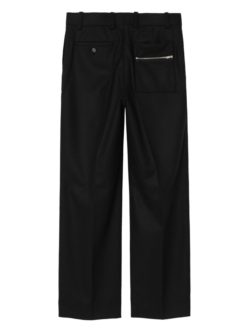 wool straight-leg trousers - 2