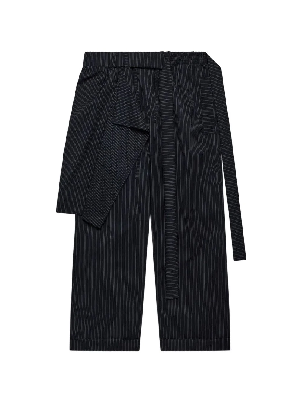 pinstripe belt trousers - 1