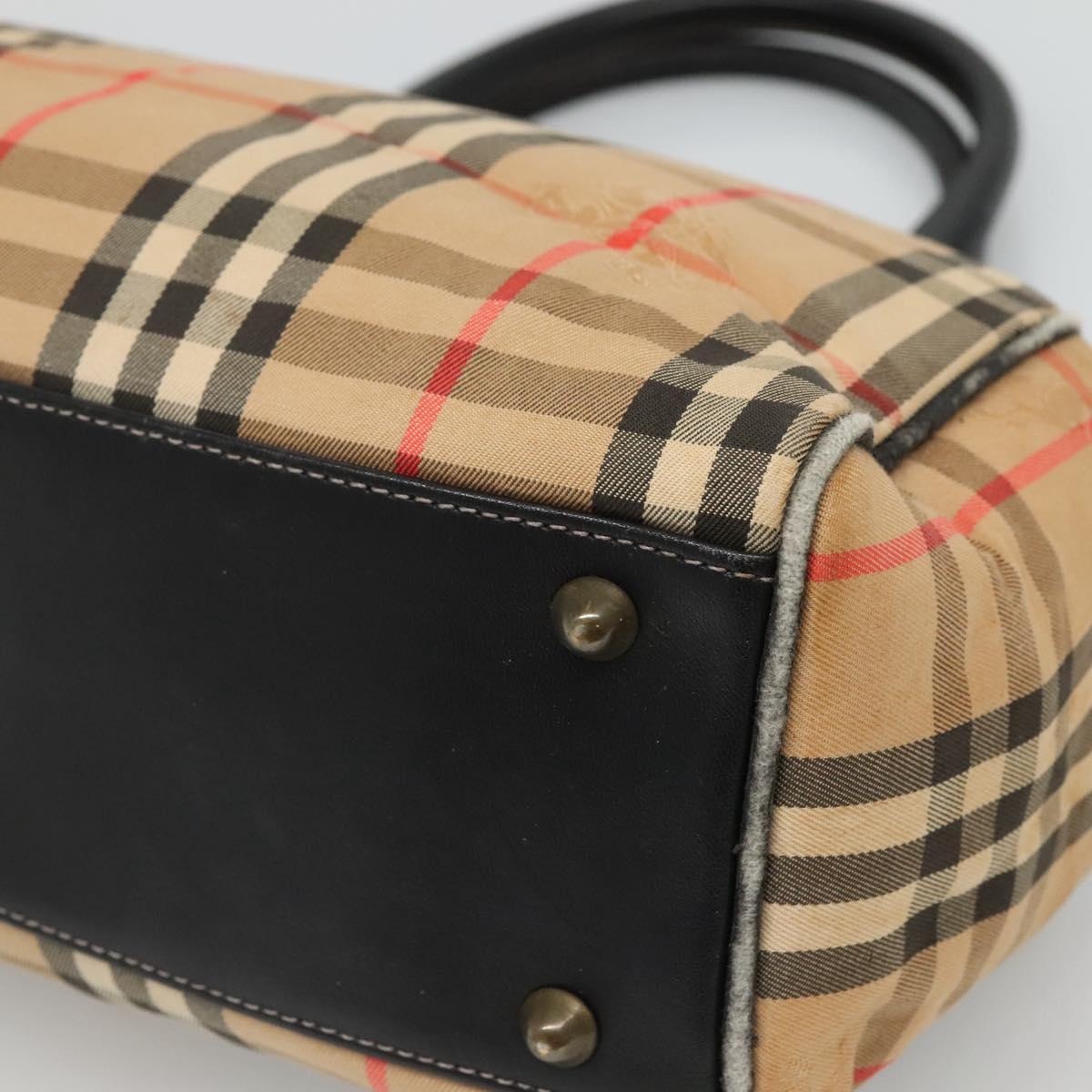 Burberry Nova Check Hand Bag Canvas Beige - 15