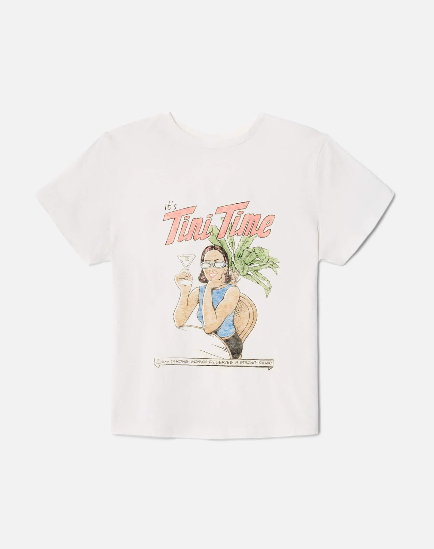 Classic "Tini Time" Tee Vintage White - 1