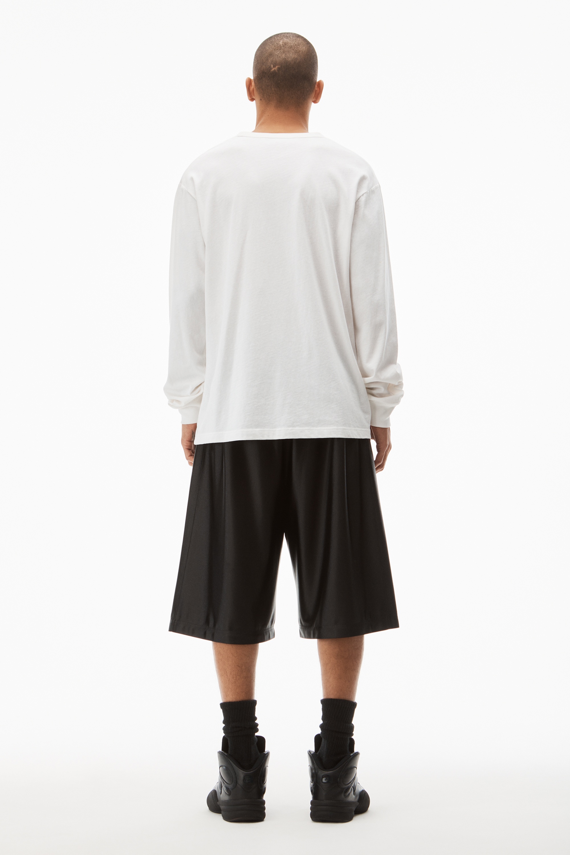 Alexander Wang LONG-SLEEVE TEE IN HIGH TWIST JERSEY | REVERSIBLE