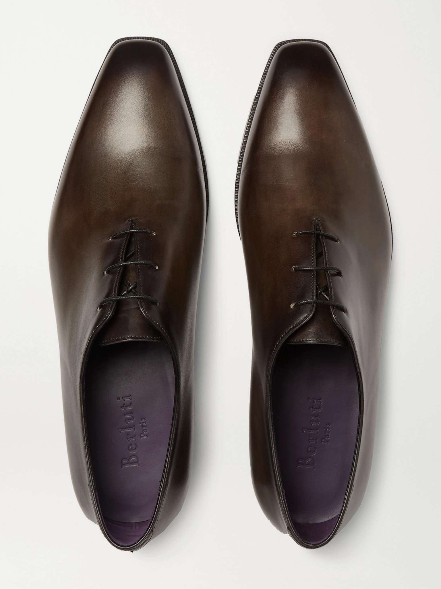 Venezia Whole-Cut Leather Oxford Shoes - 8