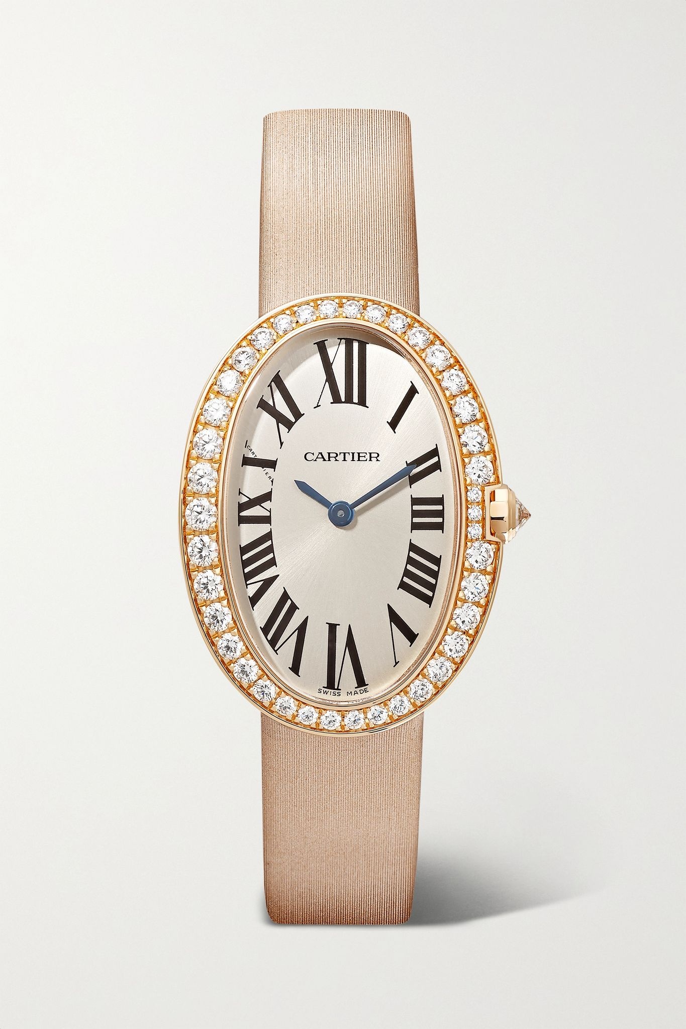 Baignoire 24.5mm small 18-karat rose gold, toile brossée and diamond watch - 1