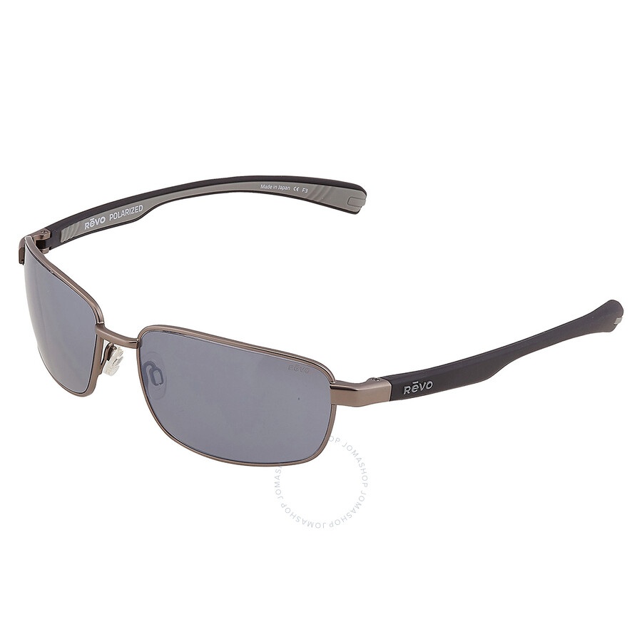 Revo - Revo Shotshell Graohite Polarized Rectangular Men's Sunglasses RE 1017 00 GY 60 - 4