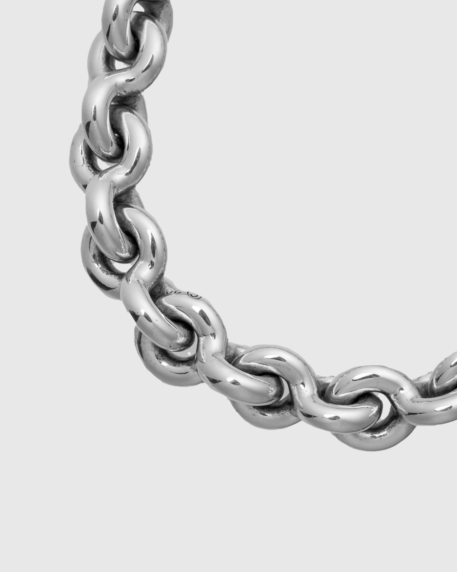 Fin Link Bracelet Size A in Sterling Silver - 3
